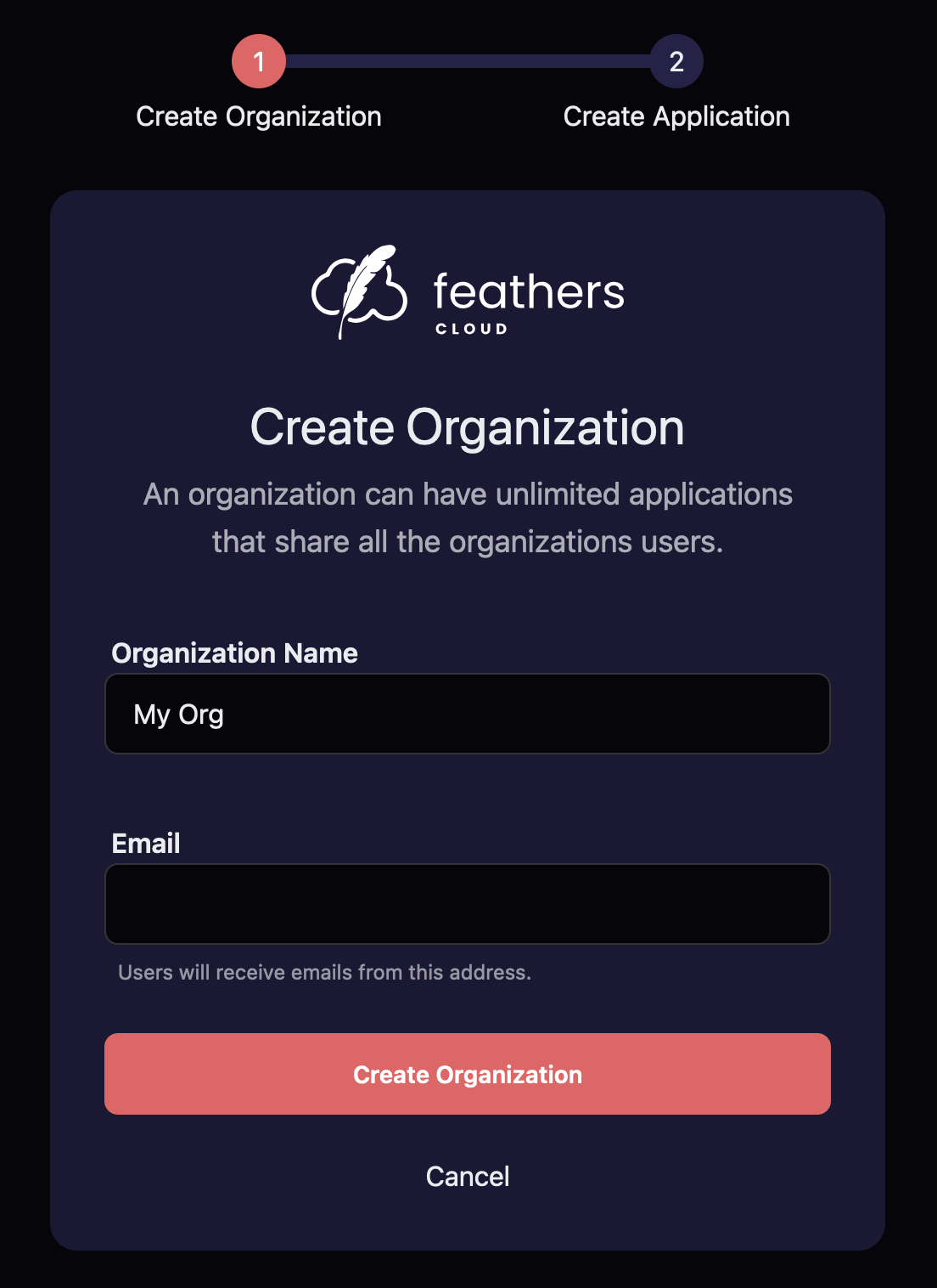 Creating an organization